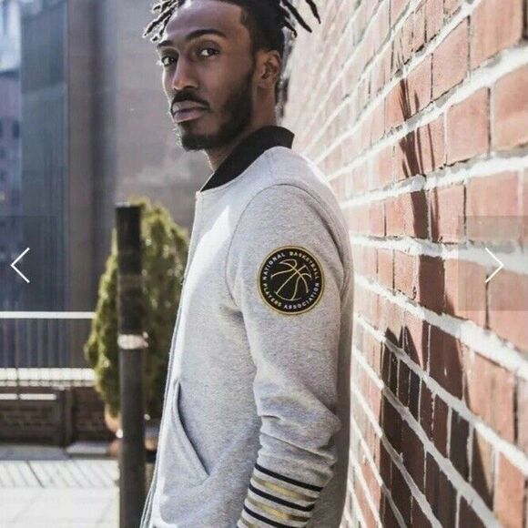Grungy Gentleman X National Basketball Players Patch Bomber Jacket large #XX - Picture 2 of 14